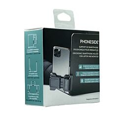 Support téléphone pour ordinateur noir Phoneside
