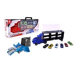 Camion catapulte + 6 voitures métal
