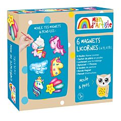 Kit Licorne en plâtre avec moules et peinture