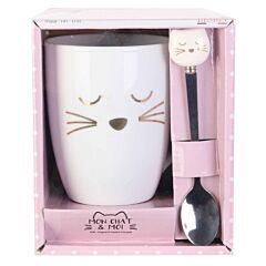 Mug avec cuillère chat