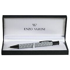 Stylo bille Palazzo Corty gris blanc noir Enzo Varini