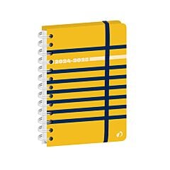 Agenda Scolaire RDC 2024 Journalier spiralé Oslo Jaune 12x17cm Quo Vadis