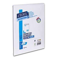 Paquet 10 pochettes C4 auto-adhésives blanches 229x324mm GPV