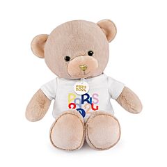 Peluche Ours Beige 25 cm avec T-shirt Blanc JO Paris 2024
