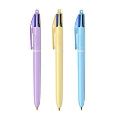 Stylo 4 couleurs pastel Bic Modèle aléatoire