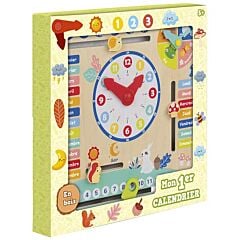 Calendrier perpétuel enfant 30x30cm en bois