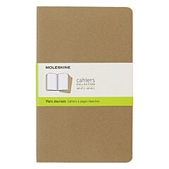 Lot de 3 cahiers pages blanches marron kraft 13x21 cm Moleskine