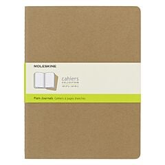 Lot de 3 cahiers pages blanches marron kraft 19x25 cm Moleskine