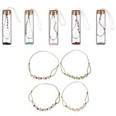 Bracelet fioles Mots en pierre naturelle Modèle Aléatoire