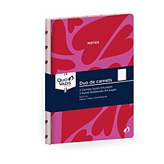 Duo de carnets Cœurs 64 pages Quo Vadis