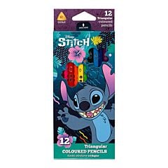12 crayons de couleur Disney Stitch