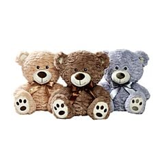 Peluche Ours assis avec nœud 25cm - Modèle Aléatoire