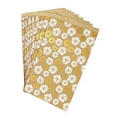 50 pochettes kraft Fleurs - 24x35+6cm Clairefontaine