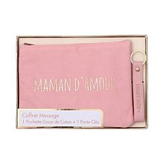 Coffret pochette + porte-clés Message