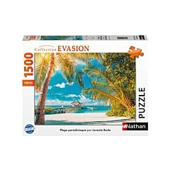 Puzzle 1500 pièces - Plage paradisiaque - Nathan