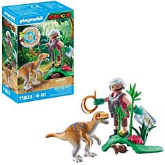 Playmobil 71823 Vélociraptor et explorateur avec lasso