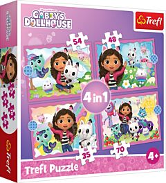 Puzzle 4 en 1 Les aventures de Gabby Trefl