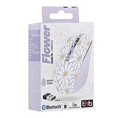 Souris Bluetooth rechargeable Exclusiv Flower lavande T'nb