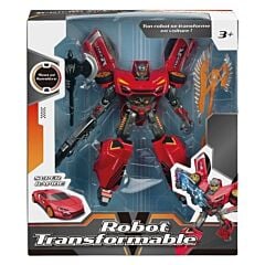 Robot transformable son et lumière 20cm Modèles Aléatoires