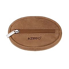 Porte-Monnaie vintage en cuir véritable marron Zippo