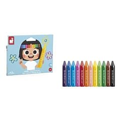 Etui 12 Crayons de cire Janod