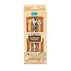 Coffret 3 stylos effaçables Bobo Animaux Girafe, Vache et Paresseux Mr Wonderful