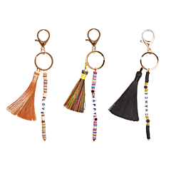 Porte-clé message perles - Modèle aléatoire