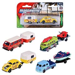 Véhicule Volkswagen Trailer Majorette à l'échelle 1/64ème Modèle Aléatoire