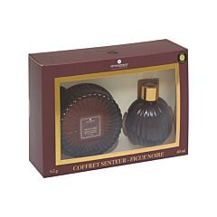 Coffret senteur Albie Bougie et Diffuseur - Figue noire