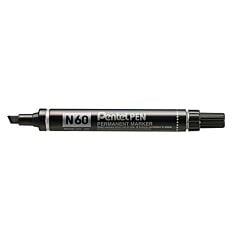 Marqueur n°60 permanent pointe biseautée 3.9/5.7mm noir Pentel