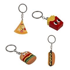Porte-clés en métal Fast Food - 4 couleurs