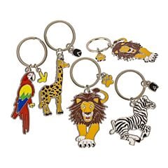 Porte-clés en métal animaux sauvages modèle aléatoire