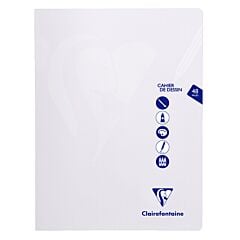 Cahier Mimesys Dessin 24x32 cm 48 pages 125g uni blanche Clairefontaine