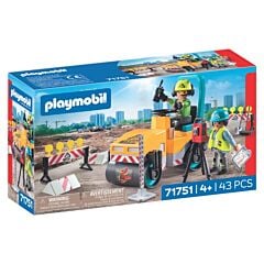 Playmobil 71751 Ouvriers avec rouleau compresseur