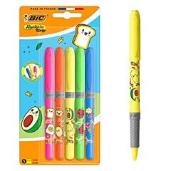 Etui 5 surligneurs Kawaii Bic