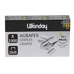 Boîte de 5000 agrafes n°26/6 Wonday