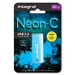 Clé USB type C 32 Go Néon bleu Intégral