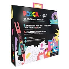 Pack 8 maqueurs coloriages Mystères Posca