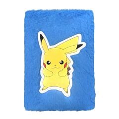 Carnet A5 peluche bleu turquoise Pikachu Pokémon