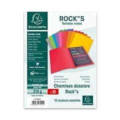 10 chemises Rock's 210 g Exacompta