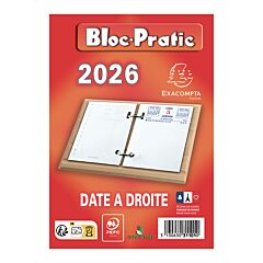 Bloc pratic éphéméride 2026 Exacompta 