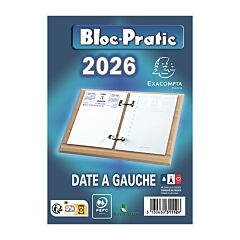 Blocs pratic 2026 date à gauche Exacompta