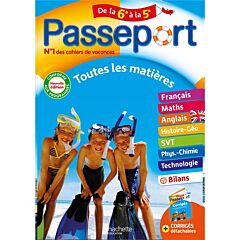 Passeport - Toutes les matières - De la 6e à la 5e - Cahier de vacances 2024