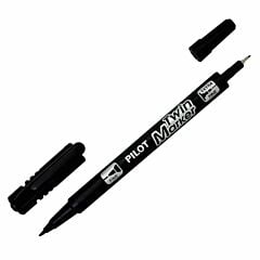 Marqueur permanent double pointe noir Pilot