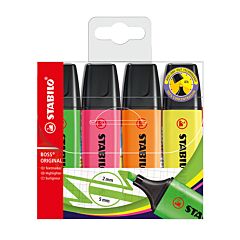 Etui 4 surligneurs Stabilo Boss