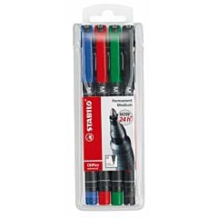 Etui 4 marqueurs permanents Stabilo OHPen