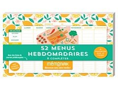 Bloc aimanté de 52 menus hebdomadaires à compléter Mémoniak