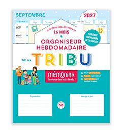 Organiseur de ma tribu Mémoniak 2027 -16 mois, septembre 2026-décembre 2027