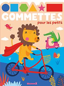 Gommettes pour les petits (Lion sur vélo)