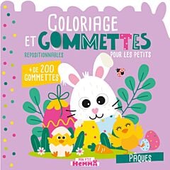 Mon P'tit Hemma - Coloriage et gommettes pour les petits - Pâques - + de 200 gommettes repositionnables